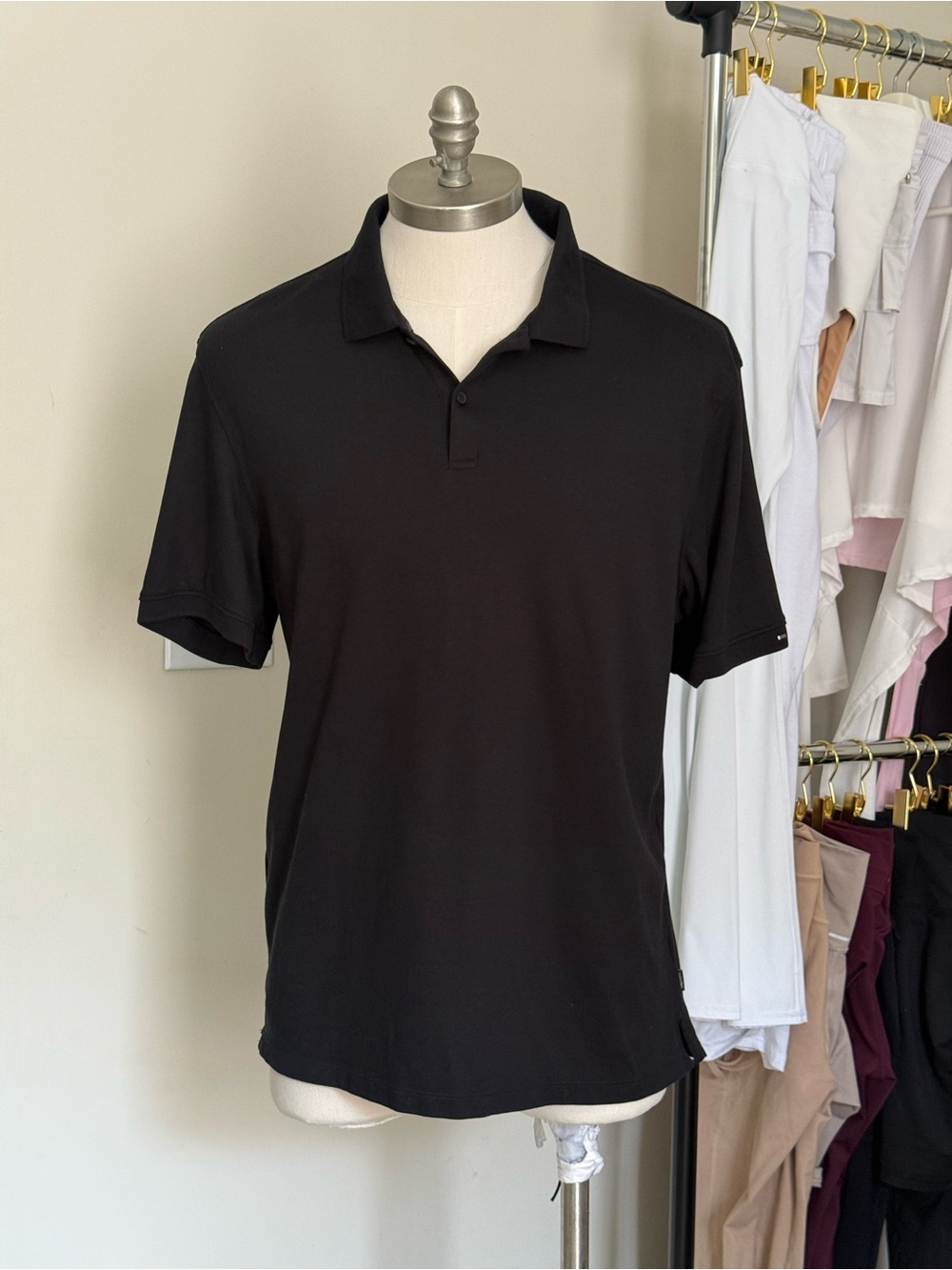 Calvin Klein Black Short-Sleeve Polo Shirt